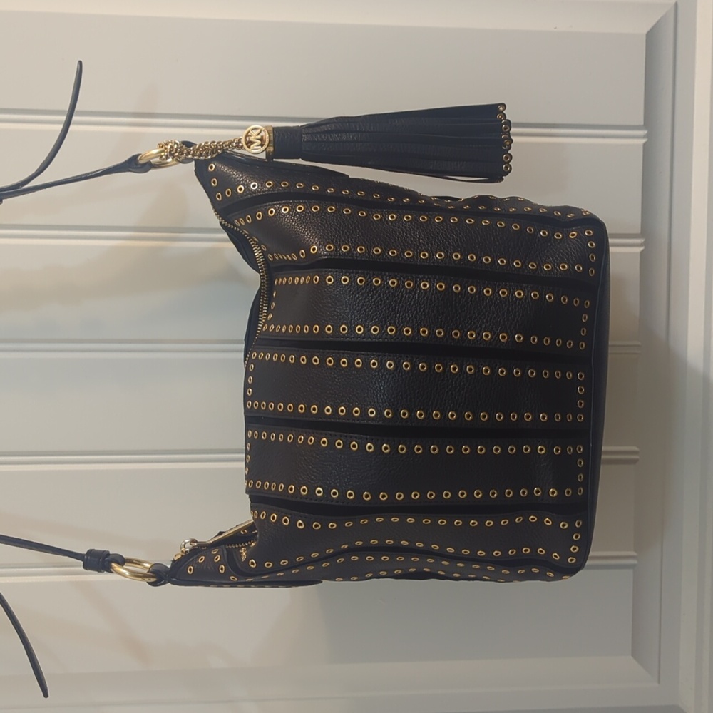 Michael Kors Brooklyn Grommet Leather Crossbody Handbag NWT - Picture 2 of 13
